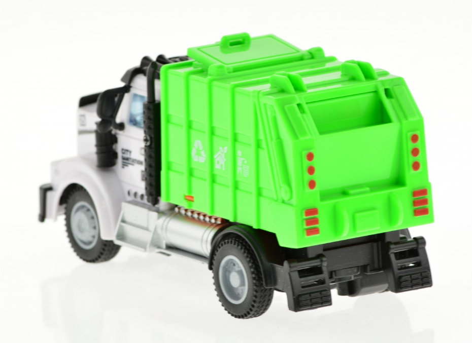 2.4G 1:64 scale RC Garbage Truck with lights and sound-3