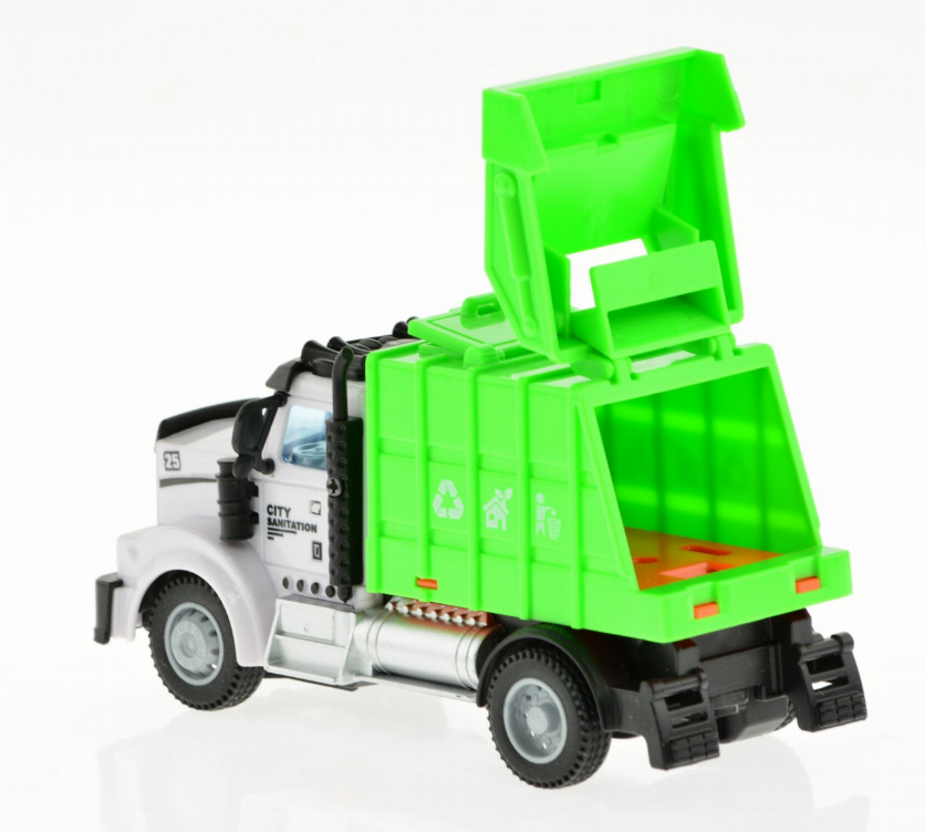 2.4G 1:64 scale RC Garbage Truck with lights and sound-4