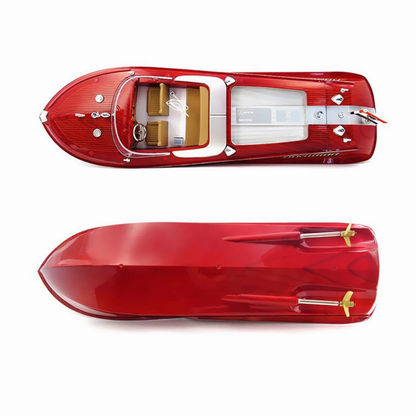 Wood Grain Speed Boat With Dual Motors And 2.4 Ghz Remote-3