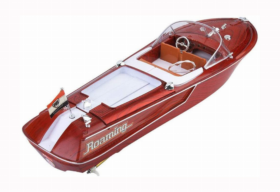 Wood Grain Speed Boat With Dual Motors And 2.4 Ghz Remote-7