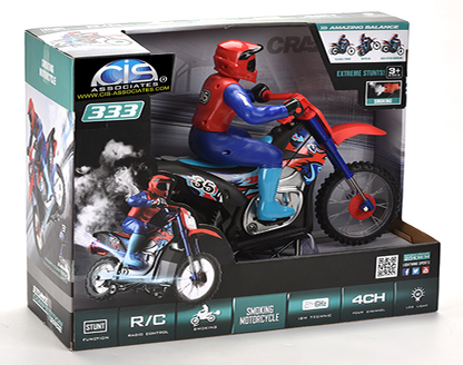 2.4G Scale 1:10 Smoking Motorcycle-3