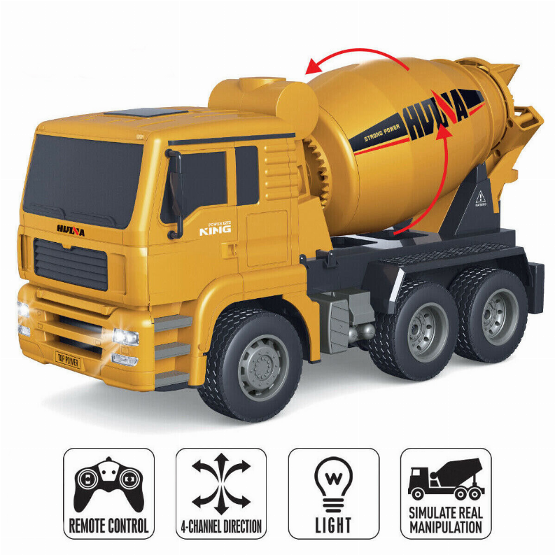 2.4G 1:18 6Ch RC Cement Mixer Truck-3