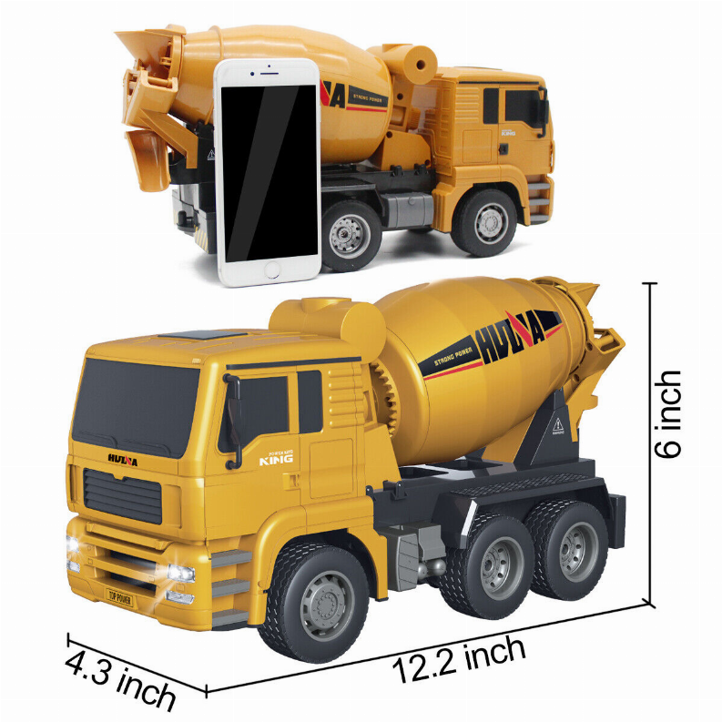 2.4G 1:18 6Ch RC Cement Mixer Truck-6