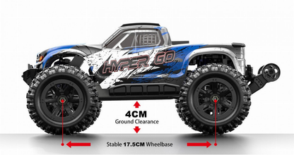 1:16 scale 4WD truck with GPS 24 (2S) / 30 (3S) MPH 350 feet range is 2S AND 3S battery capable-4