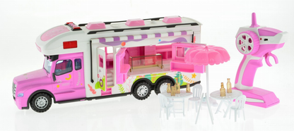 2.4G Pink Rv With Lights, Sound And Accessories-3