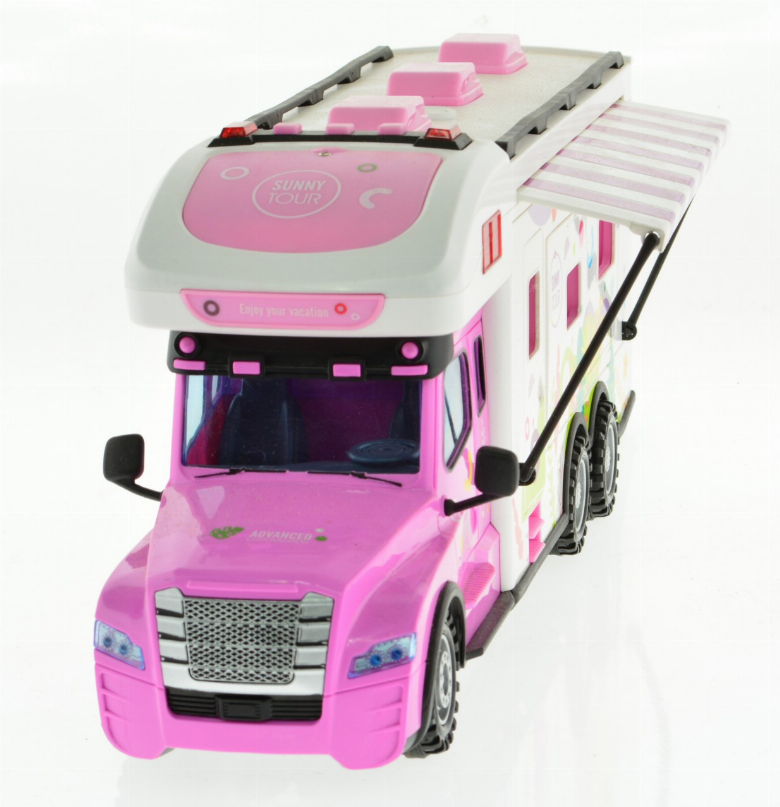 2.4G Pink Rv With Lights, Sound And Accessories-7