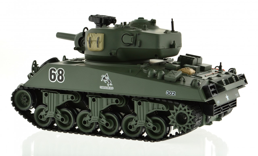 1:18 Scale Sherman With Airsoft Cannon-9