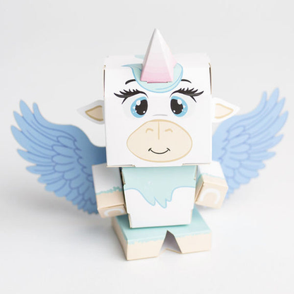 CUBLES Alicorn | Build Your Own 3D Product Figures | A Sturdy No Glue No Scissors Activity