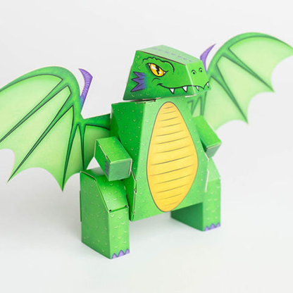 CUBLES Dragon | Build Your Own 3D Product Figures | A Sturdy No Glue No Scissors Activity