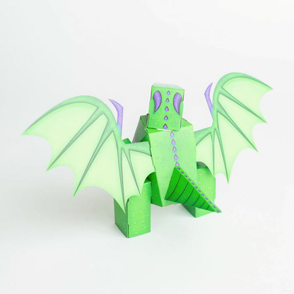 CUBLES Dragon | Build Your Own 3D Product Figures | A Sturdy No Glue No Scissors Activity-2