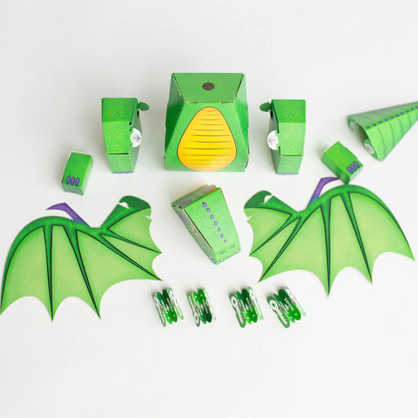 CUBLES Dragon | Build Your Own 3D Product Figures | A Sturdy No Glue No Scissors Activity-4