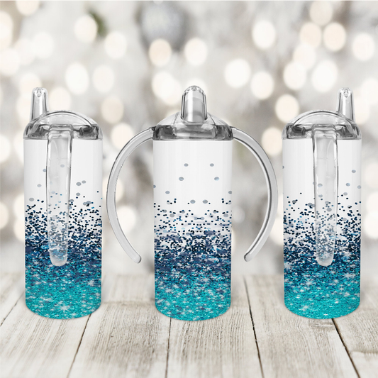 White/Blue/Dark Blue/Glitter Kid Sippy Cup