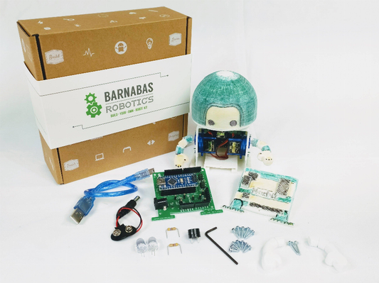 Barnabas-Bot: Arduino-Compatible 3-D Printed Robot Kit (Ages 9-12)