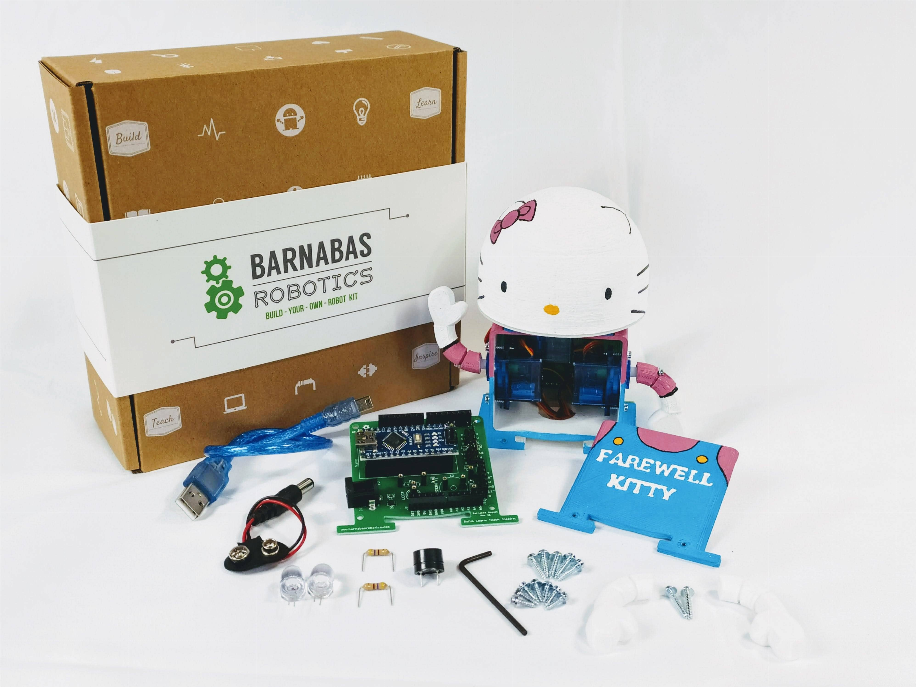 Barnabas-Bot: Arduino-Compatible 3-D Printed Robot Kit (Ages 9-12)-3