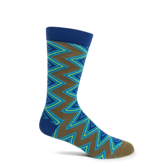 Zig Zag Sock Blue