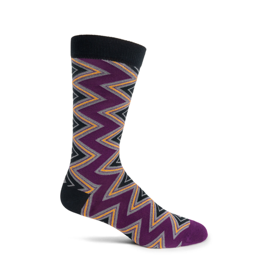 Zig Zag Sock Black
