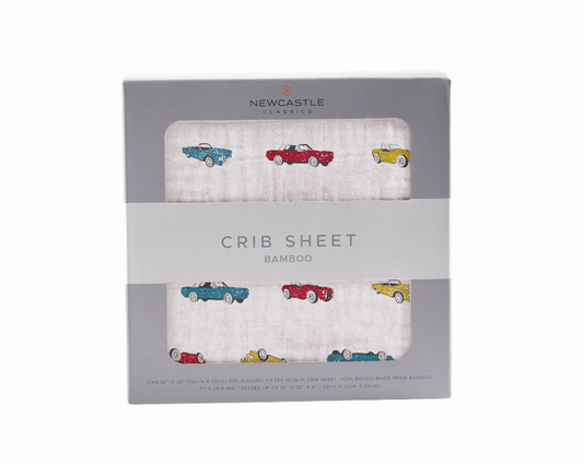 Vintage Muscle Cars Crib Sheet