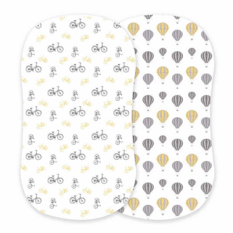 Vintage Bicycles & Hot Air Balloon Changing Pad/Bassinet