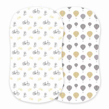 Vintage Bicycles & Hot Air Balloon Changing Pad/Bassinet