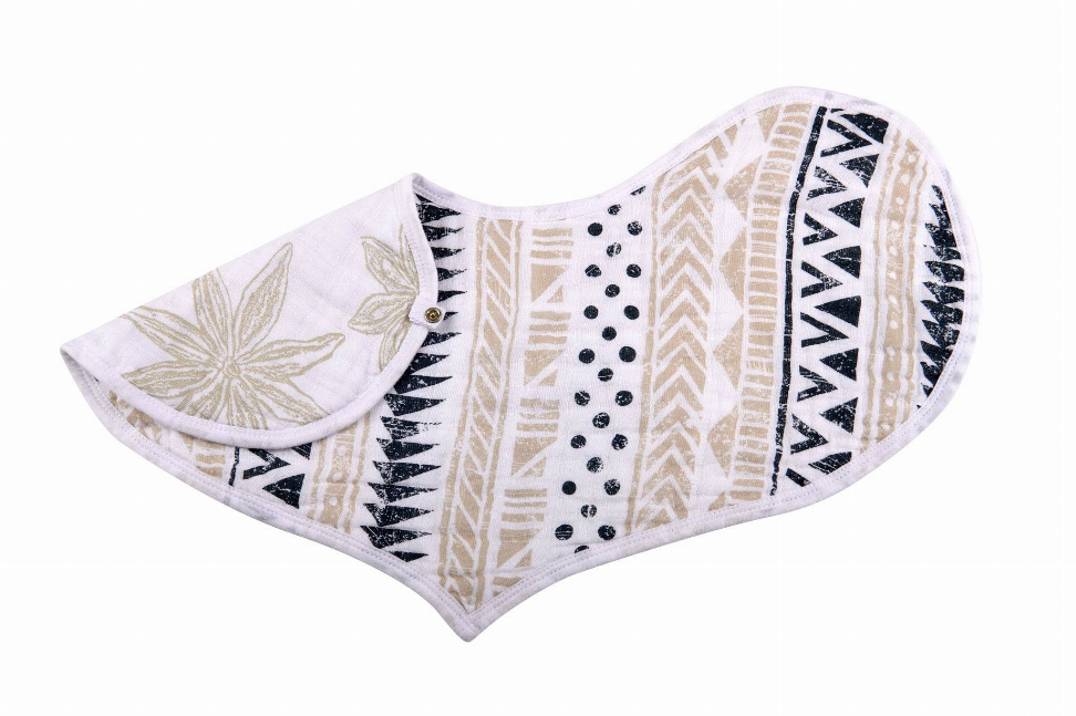 Boho Flower Heart Cotton Bibs-3