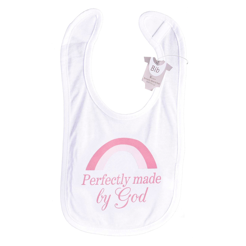 Baby Bib Pink Perfectly Made By God