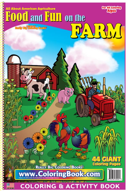 Food and Fun on the Farm Coloring Book