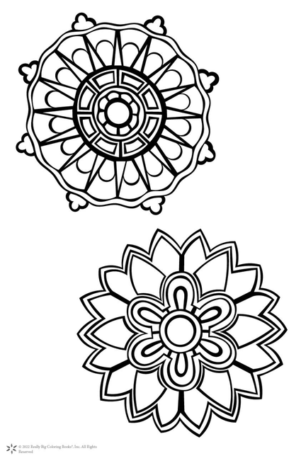 Mandalas Really Big Coloring Book-3