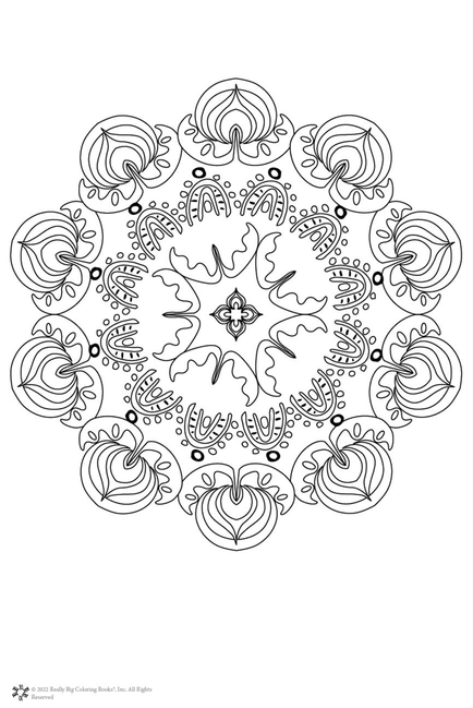 Mandalas Really Big Coloring Book-4