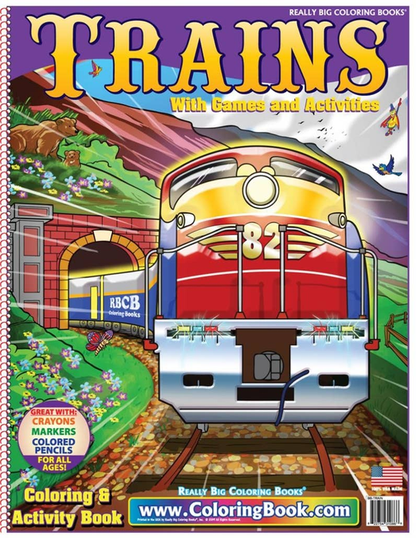 Trains Really Big Coloring Book