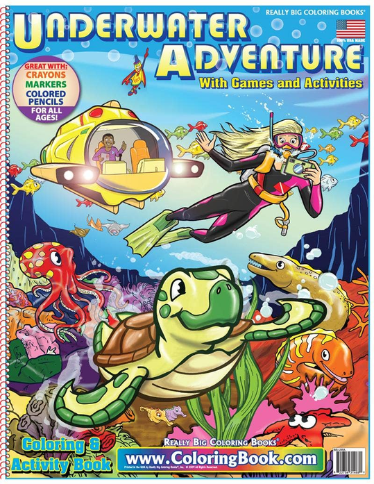 Underwater Adventures Big Coloring Books