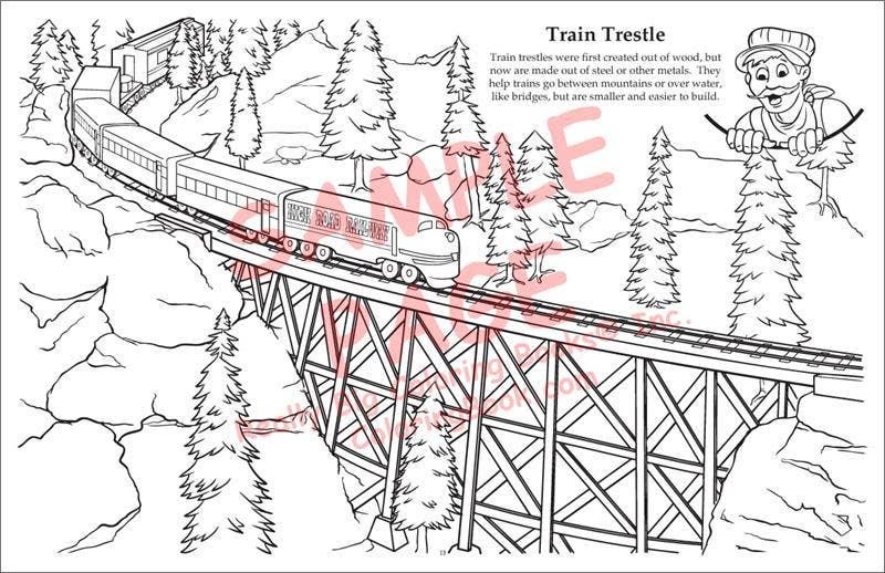 Trains LapTop Coloring Book-3