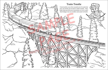 Trains LapTop Coloring Book-3