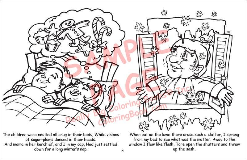 Night Before Christmas LapTop Color Book-2