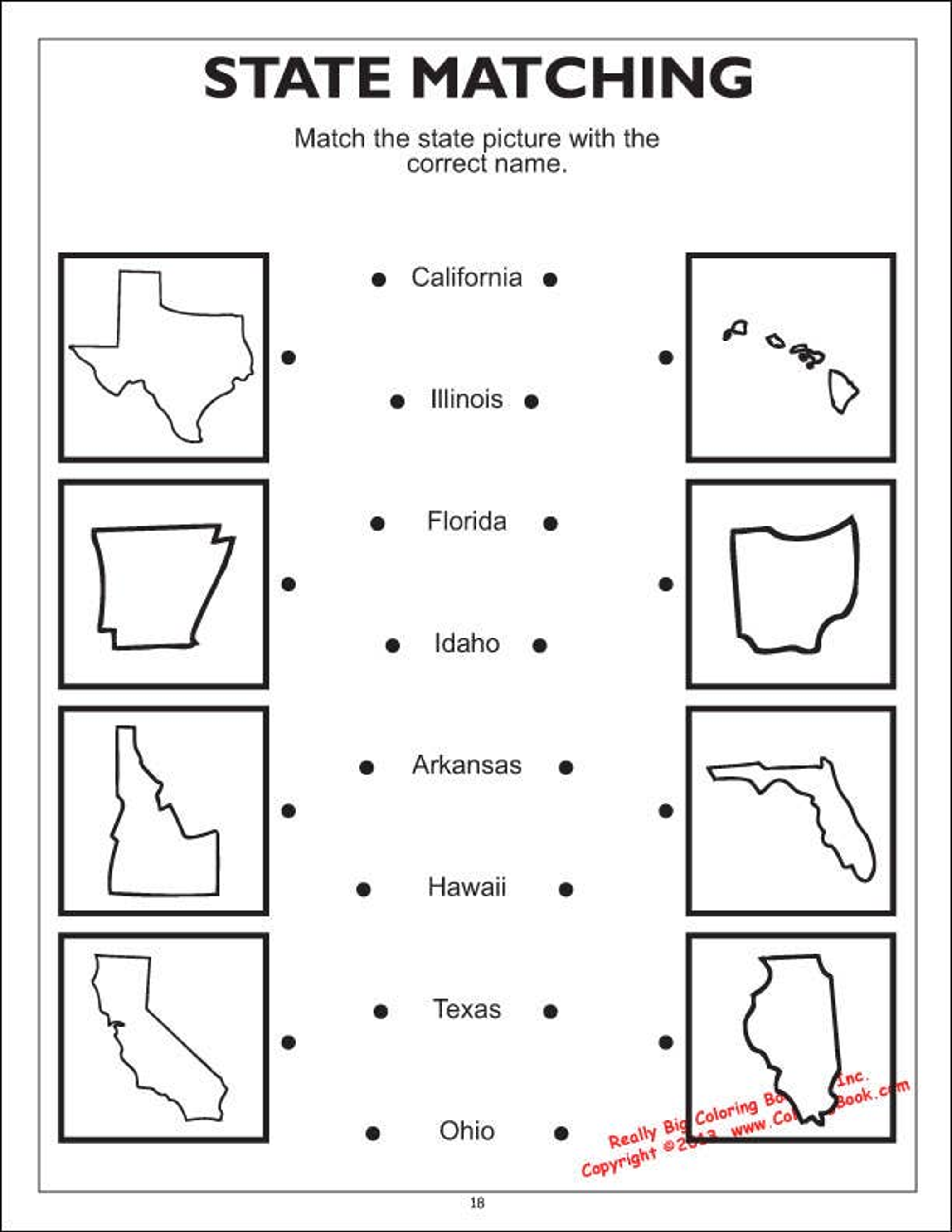 50 United States Coloring Book 8.5x11-3