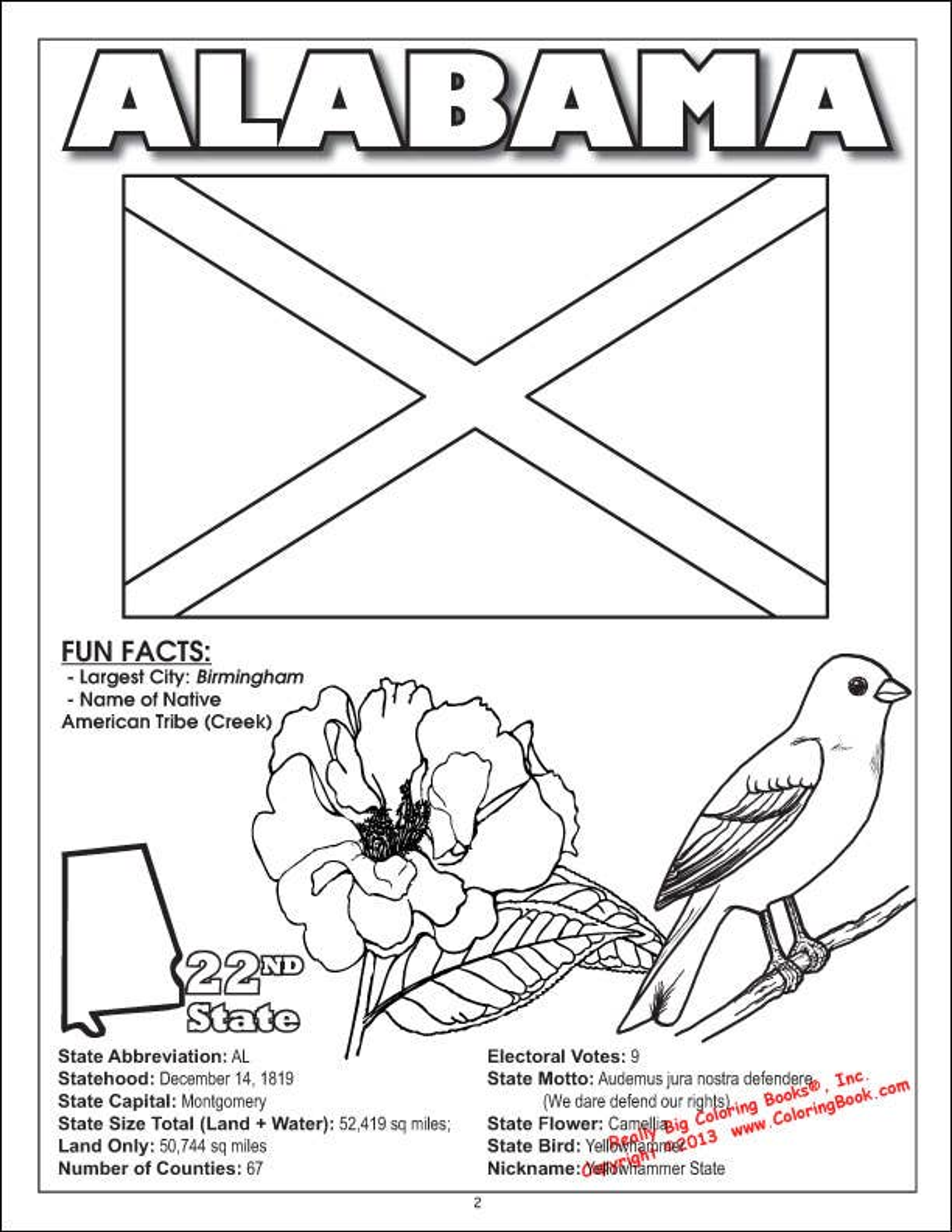 50 United States Coloring Book 8.5x11-4