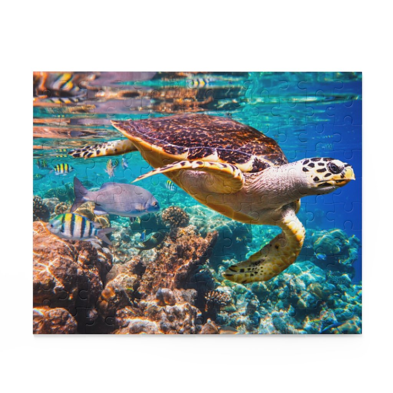 Decorative Puzzle - Underwater Sea Turtle - Jigsaw Puzzle