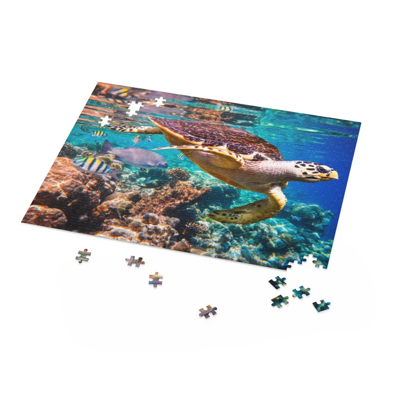 Decorative Puzzle - Underwater Sea Turtle - Jigsaw Puzzle-6