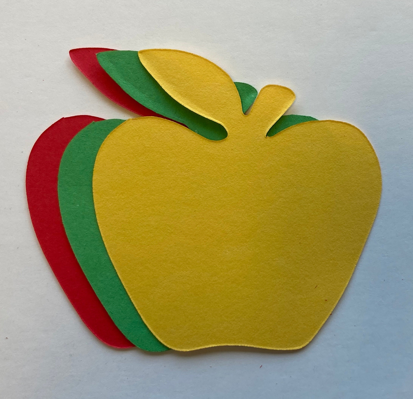 Apple Tri-Color Creative Cut-Outs-2