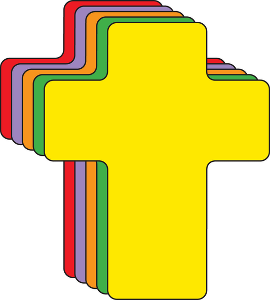 Cross Foam Assorted Color Creative Cut-Outs