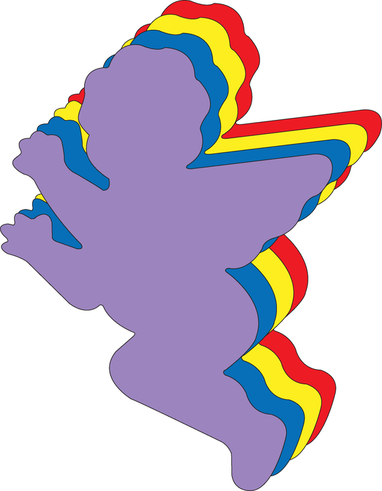 Cupid Assorted Color Super Cut-Outs