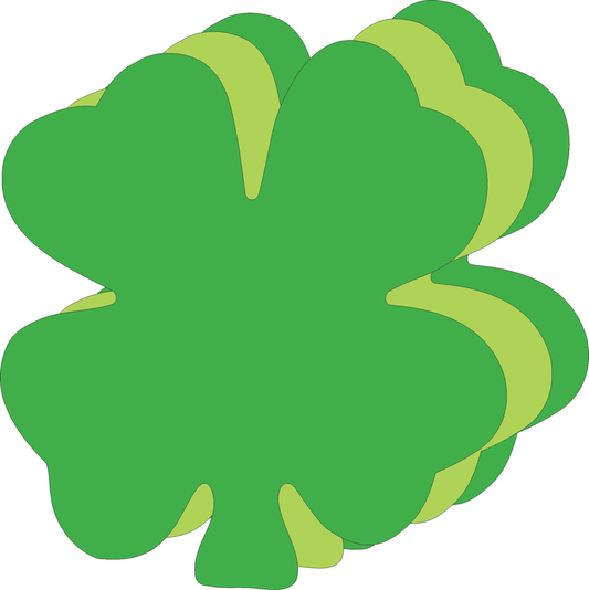 Assorted Green Four Leaf Clover Assorted Color Super Cut-Outs