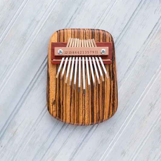 12 Key Zebrawood Thumb Piano Yes