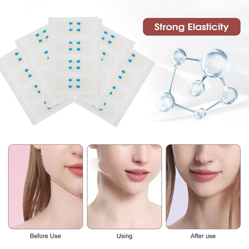 80Pcs Face Lifting Sticker Invisible Tape Firming Chin Fade Fine Lines V-shaped-3