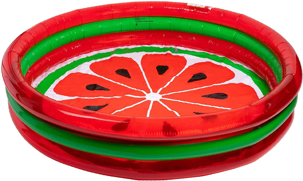 3-Ring Inflatable Pool Watermelon Style-2