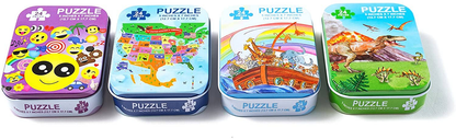 Assorted 24-Piece Puzzles with Reusable Storage Containers-3