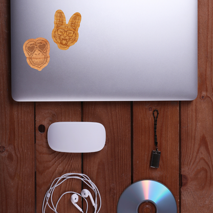 Wood Orangutan Sticker, Funny Hipster "Heartbreaker"-4