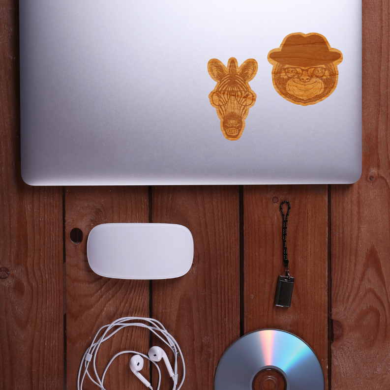 Wood Sloth Sticker, Funny Hipster "Sleuthy Sloth"-4