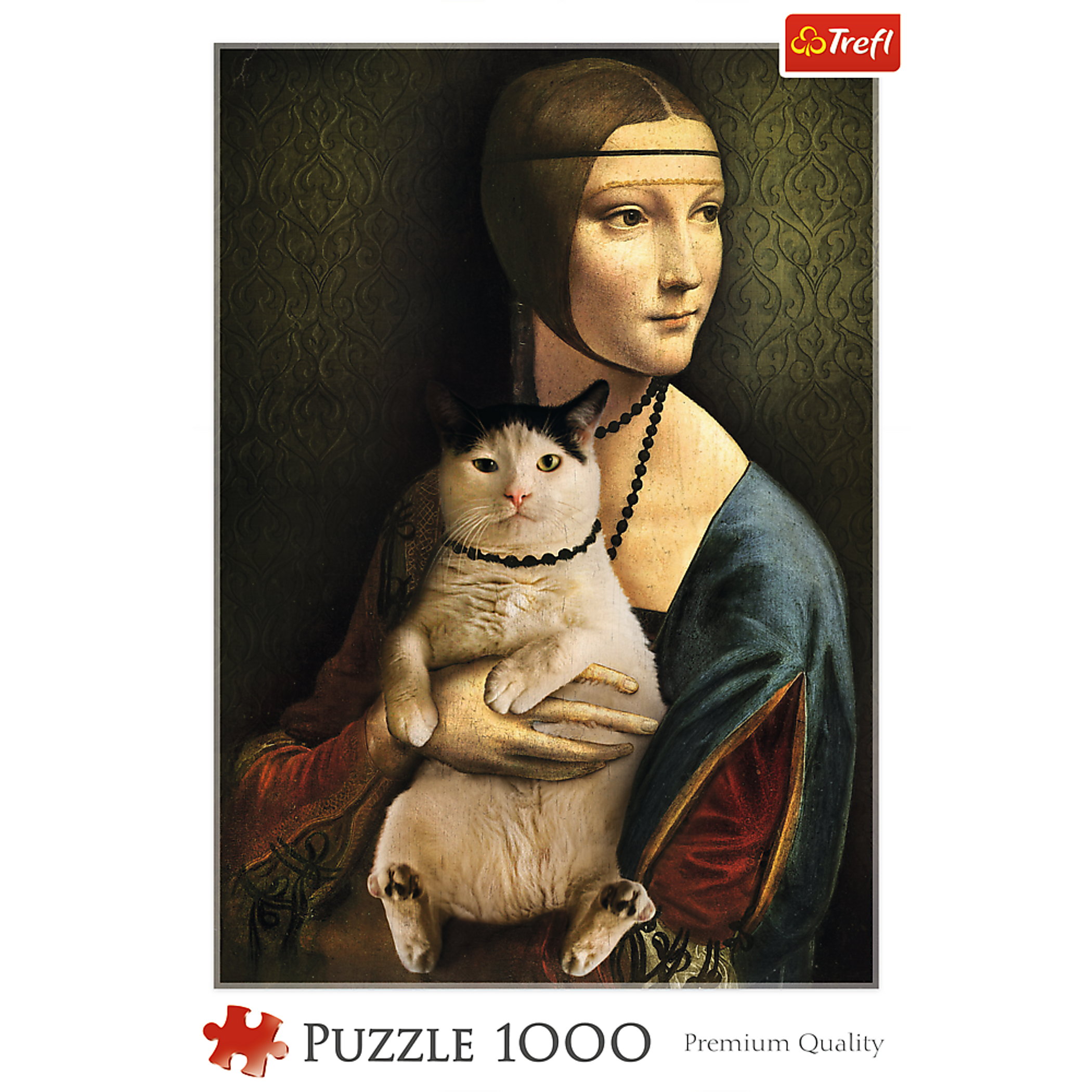 1000 Piece Jigsaw Puzzles - Lady with a cat-3