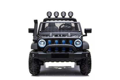 24V Freddo Toys Jeep with Top Lights 2 Seater Ride on Black-4