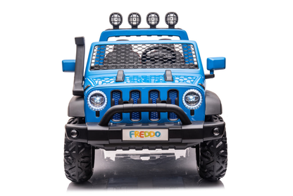 24V Freddo Toys Jeep with Top Lights 2 Seater Ride on Blue-4